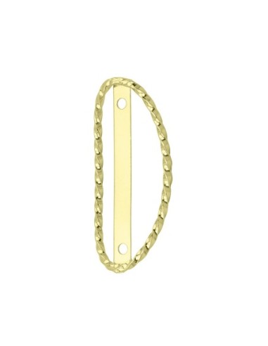 Lowrider Square Twisted Name Plate Trim Gold.